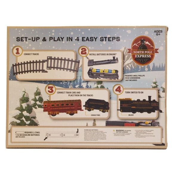 North Pole Express Battery Operated 13pc Train Set New in Box - Picture 2 of 2